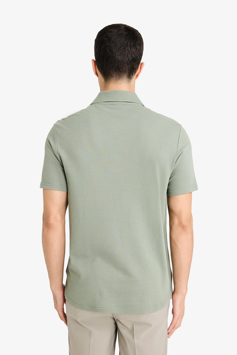 DeFacto Green Man Slim Fit Polo Short Seleeve T-Shirt Casual - Image 5